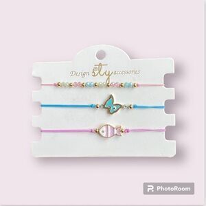 Macrame String Evil Eye Lucky Boho Bracelet NEW Set of 3